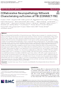 Cover page: COllaborative Neuropathology NEtwork Characterizing ouTcomes of TBI (CONNECT-TBI).