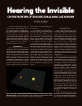 Cover page: Hearing the Invisible: On the Frontier of Gravitational Wave Astronomy