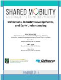 Cover page: Shared Mobility: A Sustainability &amp; Technologies Workshop: Definitions, Industry Developments, and Early Understanding