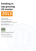 Cover page: Smoking in top­‐grossing US movies 2013