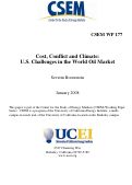Cover page: Cost, Conflict and Climate: U.S. Challenges in the World Oil Market