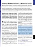 Cover page: Targeting H3K4 trimethylation in Huntington disease