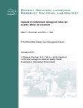 Cover page: Impacts of contaminant storage on indoor air quality:  Model development