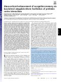 Cover page: Glucocorticoid enhancement of recognition memory via basolateral amygdala-driven facilitation of prelimbic cortex interactions