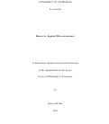 Cover page: Essays in Applied Microeconomics