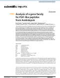 Cover page: Analysis of a gene family for PDF-like peptides from Arabidopsis