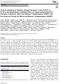 Cover page: Clinical utilization of Chimeric Antigen Receptor T-cells (CAR-T) in B-cell acute lymphoblastic leukemia (ALL)–an expert opinion from the European Society for Blood and Marrow Transplantation (EBMT) and the American Society for Blood and Marrow Transplantation (ASBMT)
