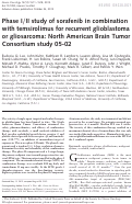 Cover page: Phase I/II study of sorafenib in combination with temsirolimus for recurrent glioblastoma or gliosarcoma: North American Brain Tumor Consortium study 05-02