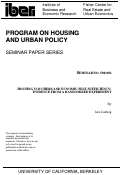 Cover page: Housing Vouchers and Economic Self-Sufficiency: Evidence from a Randomized Experiment