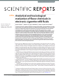 Cover page: Analytical and toxicological evaluation of flavor chemicals in electronic cigarette refill fluids