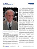Cover page: Tribute to Prof. John C. Wright