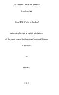 Cover page: How MPT Works in Reality?