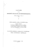 Cover page: Prime note biogeografiche sui laghi Pantaniello e Vivo (Appennino abruzzese)