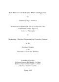 Cover page: Low-Dimensional Models for PCA and Regression