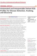 Cover page: Automated and Interpretable Patient ECG Profiles for Disease Detection, Tracking, and Discovery
