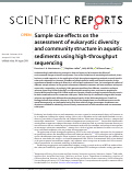 Cover page: Sample size effects on the assessment of eukaryotic diversity and community structure in aquatic sediments using high-throughput sequencing