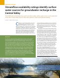Cover page: Streamflow availability ratings identify surface water sources for groundwater recharge in the Central Valley