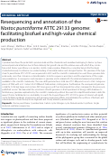 Cover page: Resequencing and annotation of the Nostoc punctiforme ATTC 29133 genome: facilitating biofuel and high-value chemical production