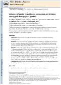 Cover page: Influence of gender role attitudes on smoking and drinking among girls from Jujuy, Argentina