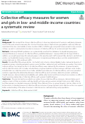 Cover page: Collective efficacy measures for women and girls in low- and middle-income countries: a systematic review