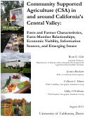 Cover page: Community Supported Agriculture (CSA) in and around California’s Central Valley: Farm and Farmer Characteristics, Farm-Member Relationships, Economic Viability, Information Sources, and Emerging Issues