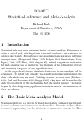 Cover page: Statistical Inference and Meta-Analysis