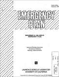 Cover page: Emergency Plan - Buildings 74, 74B and 83