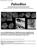 Cover page: Late Silurian to earliest Devonian vertebrate biostratigraphy of the Birch Creek II section, Roberts Mountains, Nevada, U.S.A.
