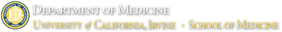UC Irvine Department of Medicine banner