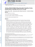 Cover page: Testing a mobile mindful eating intervention targeting craving-related eating: feasibility and proof of concept