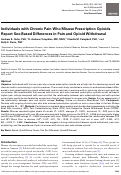 Cover page: Individuals with Chronic Pain Who Misuse Prescription Opioids Report Sex-Based Differences in Pain and Opioid Withdrawal.
