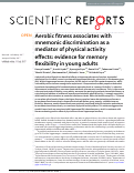 Cover page: Aerobic fitness associates with mnemonic discrimination as a mediator of physical activity effects: evidence for memory flexibility in young adults
