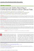 Cover page: Cardiovascular Safety Reporting in Contemporary Breast Cancer Clinical Trials