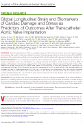 Cover page: Global Longitudinal Strain and Biomarkers of Cardiac Damage and Stress as Predictors of Outcomes After Transcatheter Aortic Valve Implantation