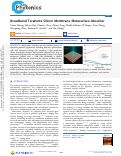 Cover page: Broadband Terahertz Silicon Membrane Metasurface Absorber