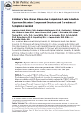 Cover page: Children's Yale–Brown Obsessive Compulsive Scale in Autism Spectrum Disorder: Component Structure and Correlates of Symptom Checklist