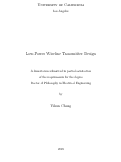 Cover page: Low-Power Wireline Transmitter Design