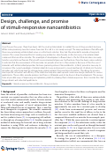 Cover page: Design, challenge, and promise of stimuli-responsive nanoantibiotics