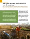 Cover page: How are Western water districts managing groundwater basins?