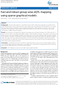 Cover page: Fast and robust group-wise eQTL mapping using sparse graphical models