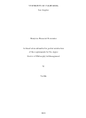 Cover page: Essays in Financial Economics