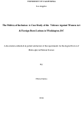 Cover page: The Politics of Inclusion: A Case Study of the Violence Against Women Act &amp; Foreign Born Latinas in Washington, DC"
