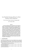 Cover page: Lax-Friedrichs sweeping scheme for static Hamilton-Jacobi equations