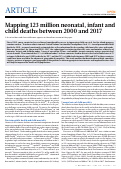 Cover page: Mapping 123 million neonatal, infant and child deaths between 2000 and 2017