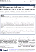 Cover page: RSPO3 is a prognostic biomarker and mediator of invasiveness in prostate cancer