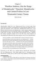 Cover page: "Wordless Judaism like the Songs of Mendelssohn"? Hanslick, Mendelssohn, and Cultural Politics in Late-Nineteenth Century Vienna