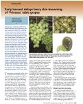 Cover page: Early harvest delays berry skin browning of ‘Princess’ table grapes
