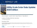 Cover page: Utility-Scale Solar Data Update: 2020 Edition