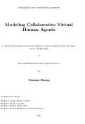Cover page: Modeling Collaborative Virtual Human Agents