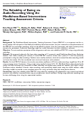 Cover page: The Reliability of Rating via Audio-Recording Using the Mindfulness-Based Interventions: Teaching Assessment Criteria.